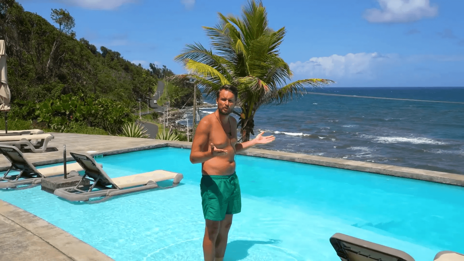 Enjoying the infinity pool at Pagua Bay House
